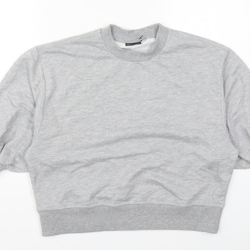 ASOS Womens Grey  Cotton Pullover Sweatshirt Size 8  Pullover