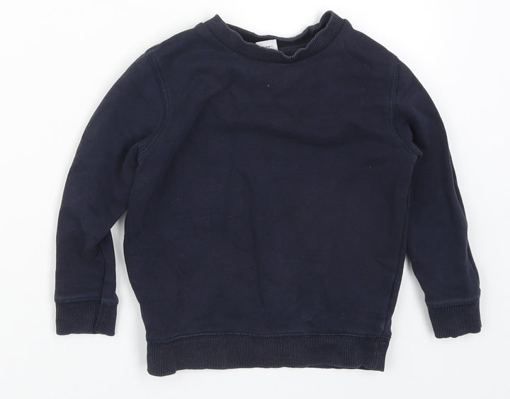 TU Boys Blue Cotton Pullover Sweatshirt Size 3 Years Pullover