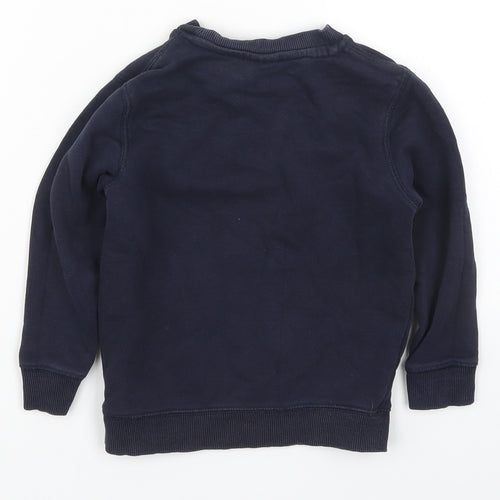 TU Boys Blue  Cotton Pullover Sweatshirt Size 3 Years  Pullover