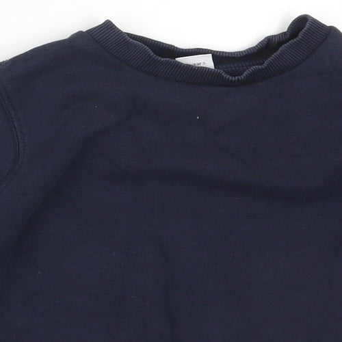 TU Boys Blue  Cotton Pullover Sweatshirt Size 3 Years  Pullover