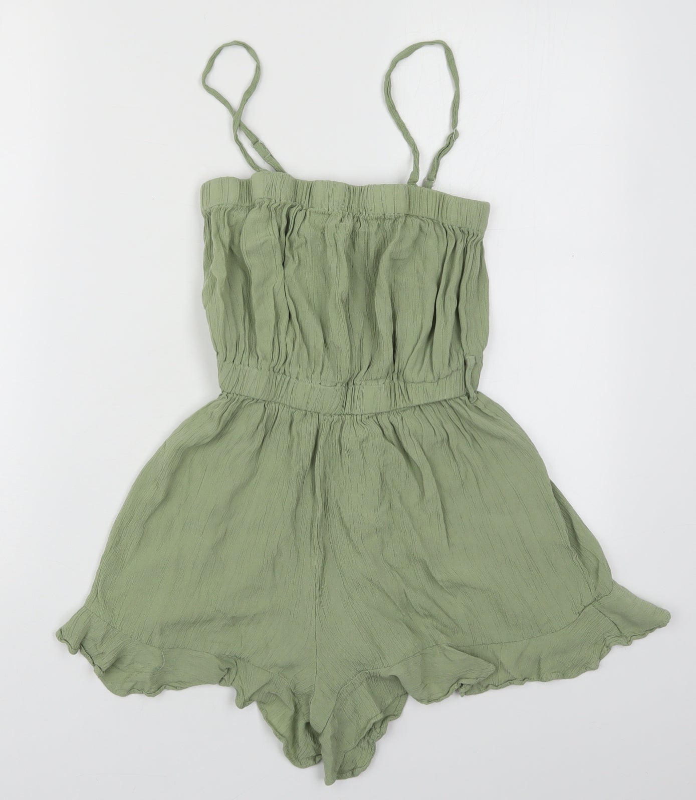 ASOS Womens Green  Viscose Playsuit One-Piece Size 10 L3 in Pullover