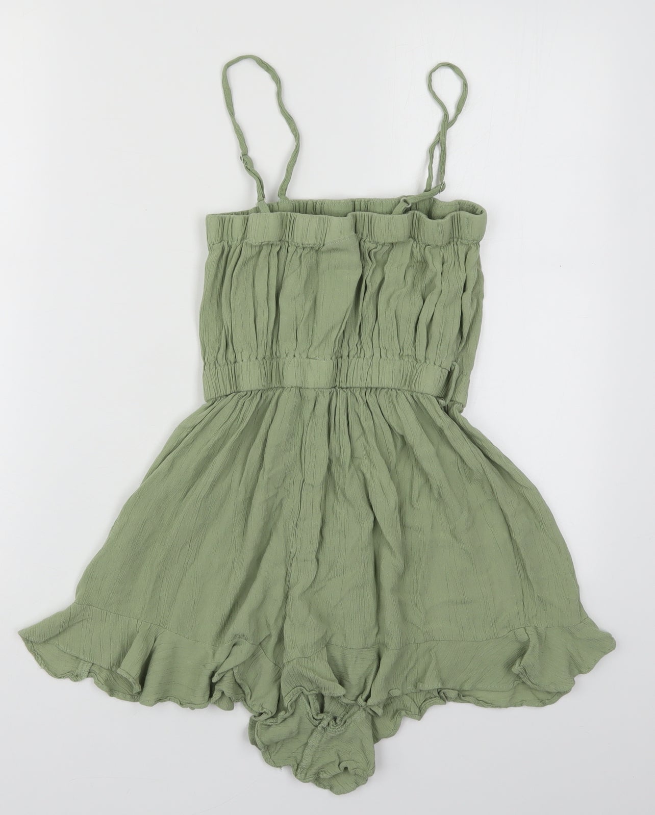 ASOS Womens Green  Viscose Playsuit One-Piece Size 10 L3 in Pullover