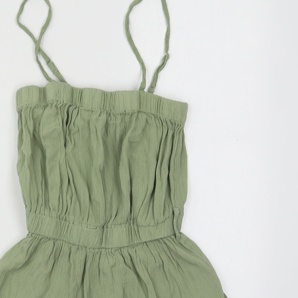 ASOS Womens Green  Viscose Playsuit One-Piece Size 10 L3 in Pullover