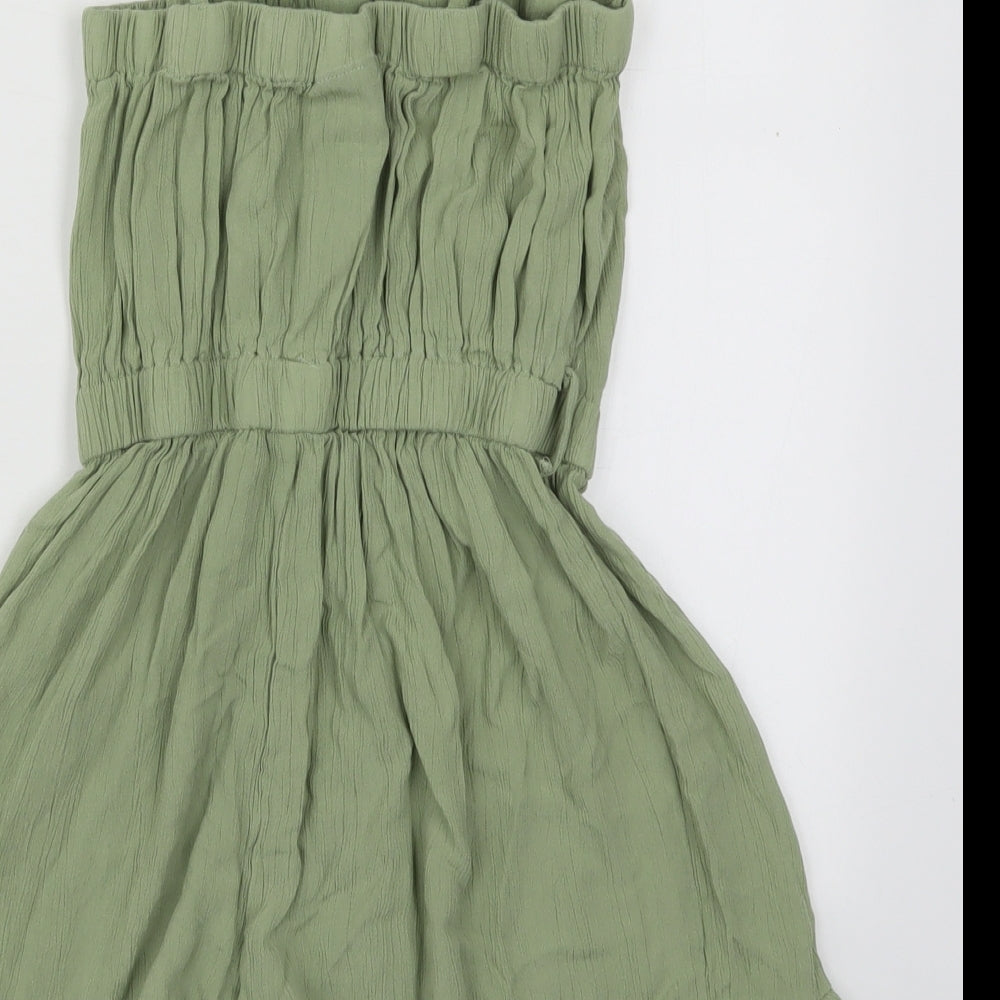 ASOS Womens Green  Viscose Playsuit One-Piece Size 10 L3 in Pullover