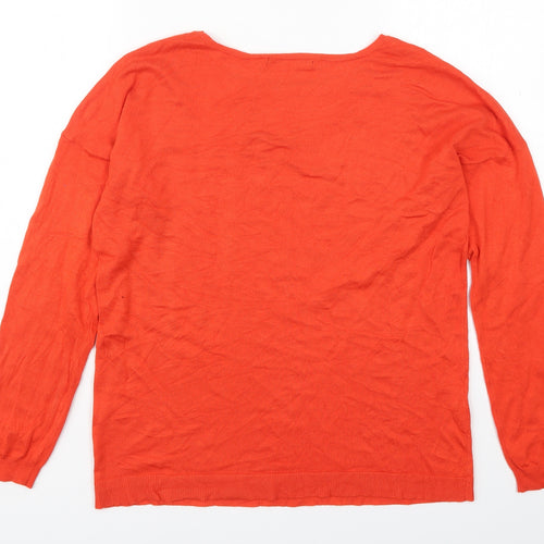 Atmosphere Womens Red Round Neck  Viscose Pullover Jumper Size 14