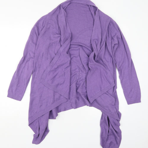 Bonmarché Womens Purple V-Neck  Viscose Cardigan Jumper Size S