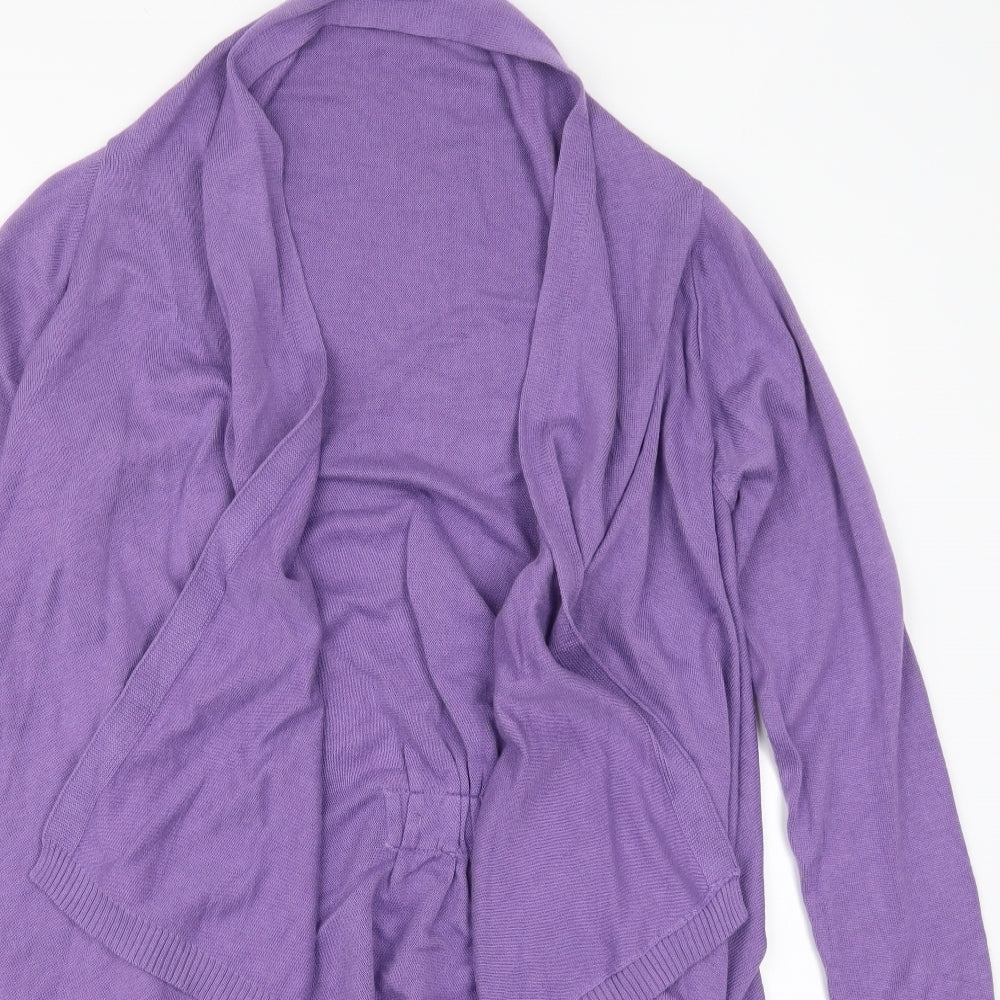 Bonmarché Womens Purple V-Neck  Viscose Cardigan Jumper Size S