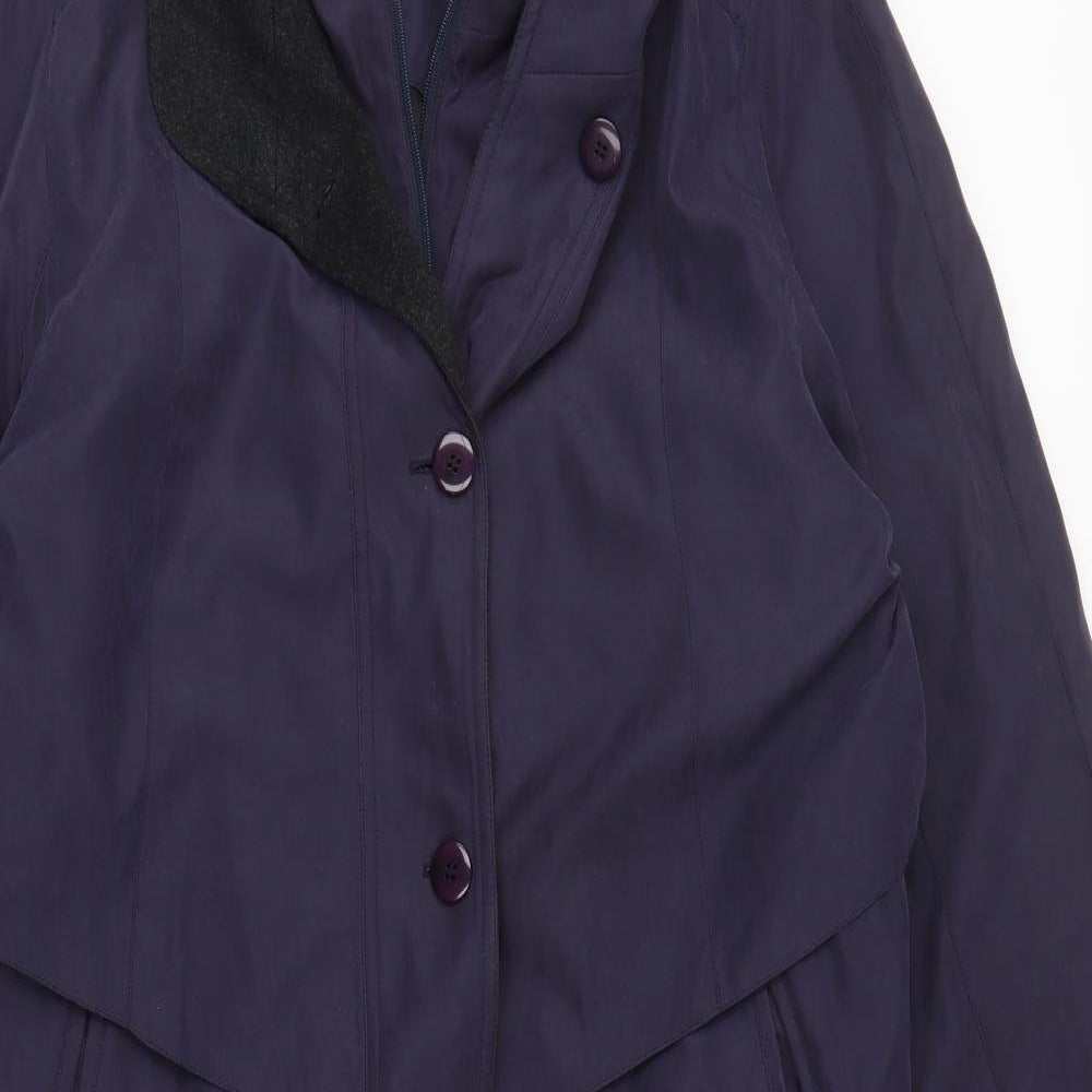Under Wraps Womens Blue   Overcoat Coat Size 12  Button