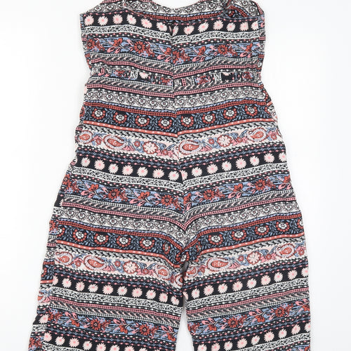 New Look Womens Multicoloured Geometric Viscose Jumpsuit One-Piece Size 4 L13 in Zip