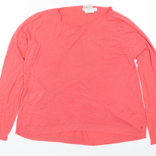 Replay Womens Pink Round Neck  Viscose Pullover Jumper Size M