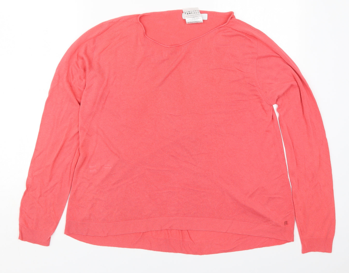 Replay Womens Pink Round Neck  Viscose Pullover Jumper Size M