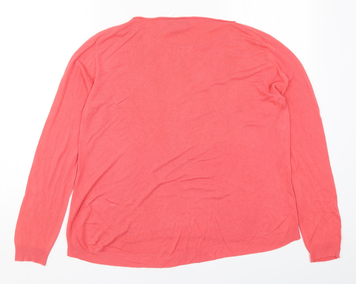 Replay Womens Pink Round Neck  Viscose Pullover Jumper Size M