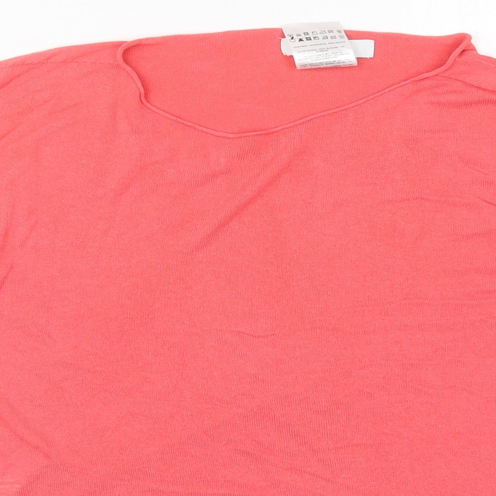 Replay Womens Pink Round Neck  Viscose Pullover Jumper Size M