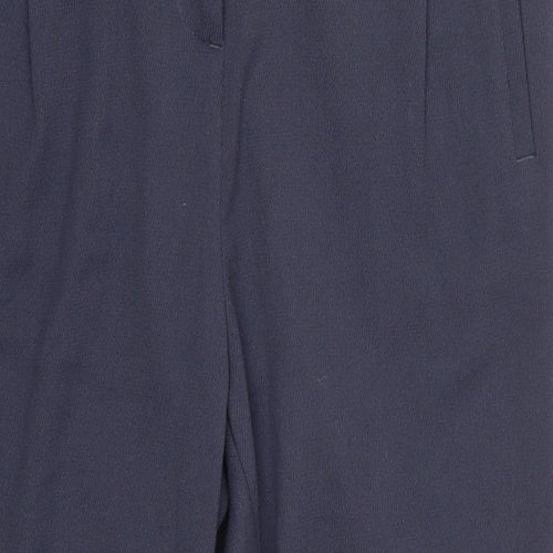 Preworn Womens Blue  Polyester Trousers  Size 10 L24 in Regular Hook & Eye