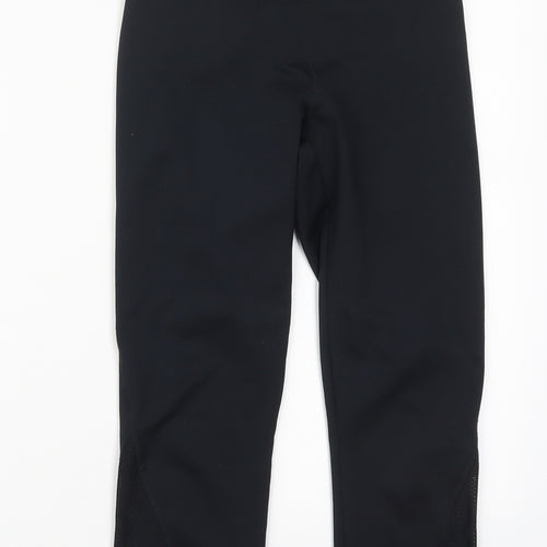 F&F Womens Black  Polyester Cropped Leggings Size 6 L18 in Regular