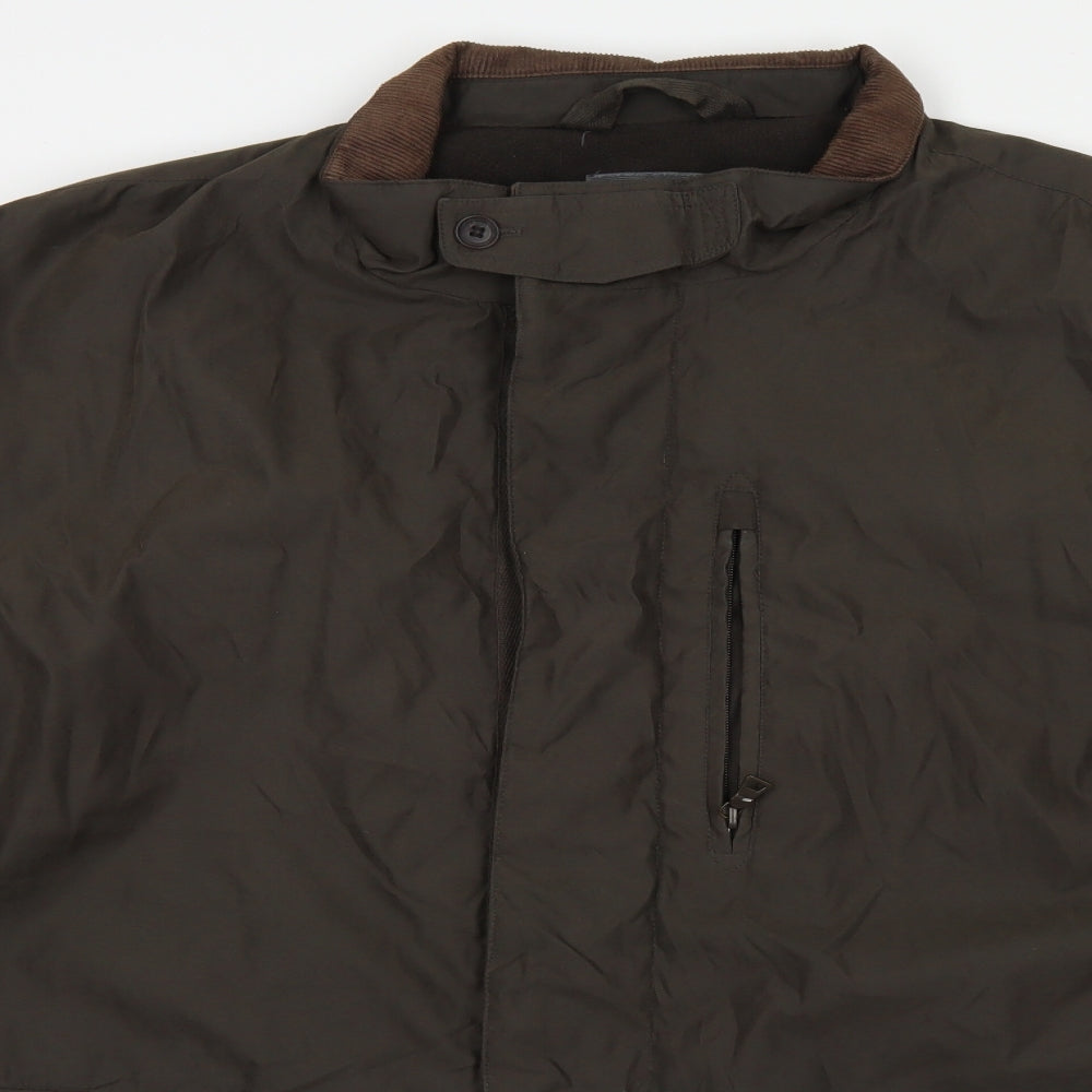 M&S Man Mens Green   Pea Coat Coat Size 3XL  Zip