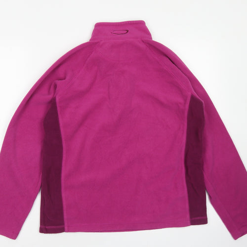 Mountain Life Womens Purple Colourblock Polyester Pullover Sweatshirt Size 12  Zip