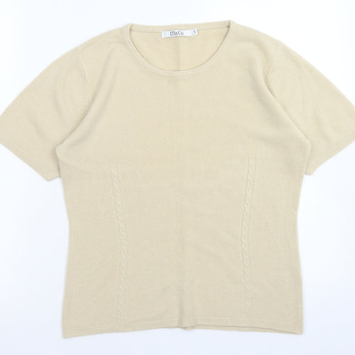 Mackays Womens Brown Crew Neck  Acrylic Pullover Jumper Size S