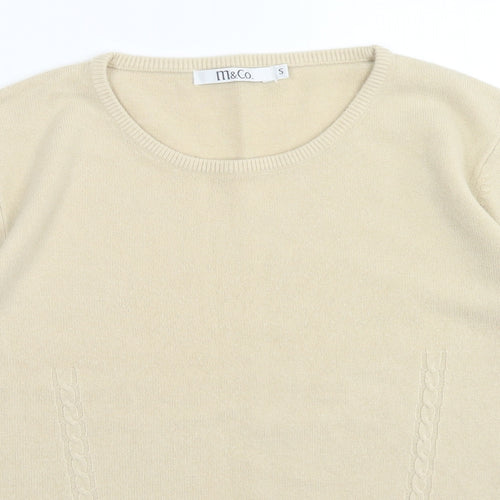 Mackays Womens Brown Crew Neck  Acrylic Pullover Jumper Size S