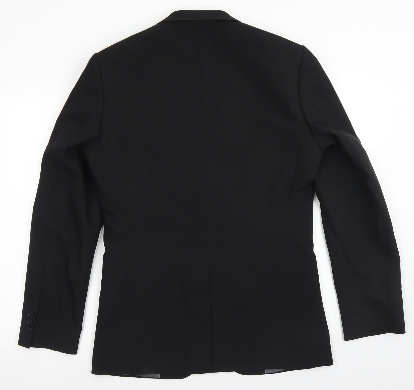 George Mens Black  Polyester Jacket Blazer Size 36