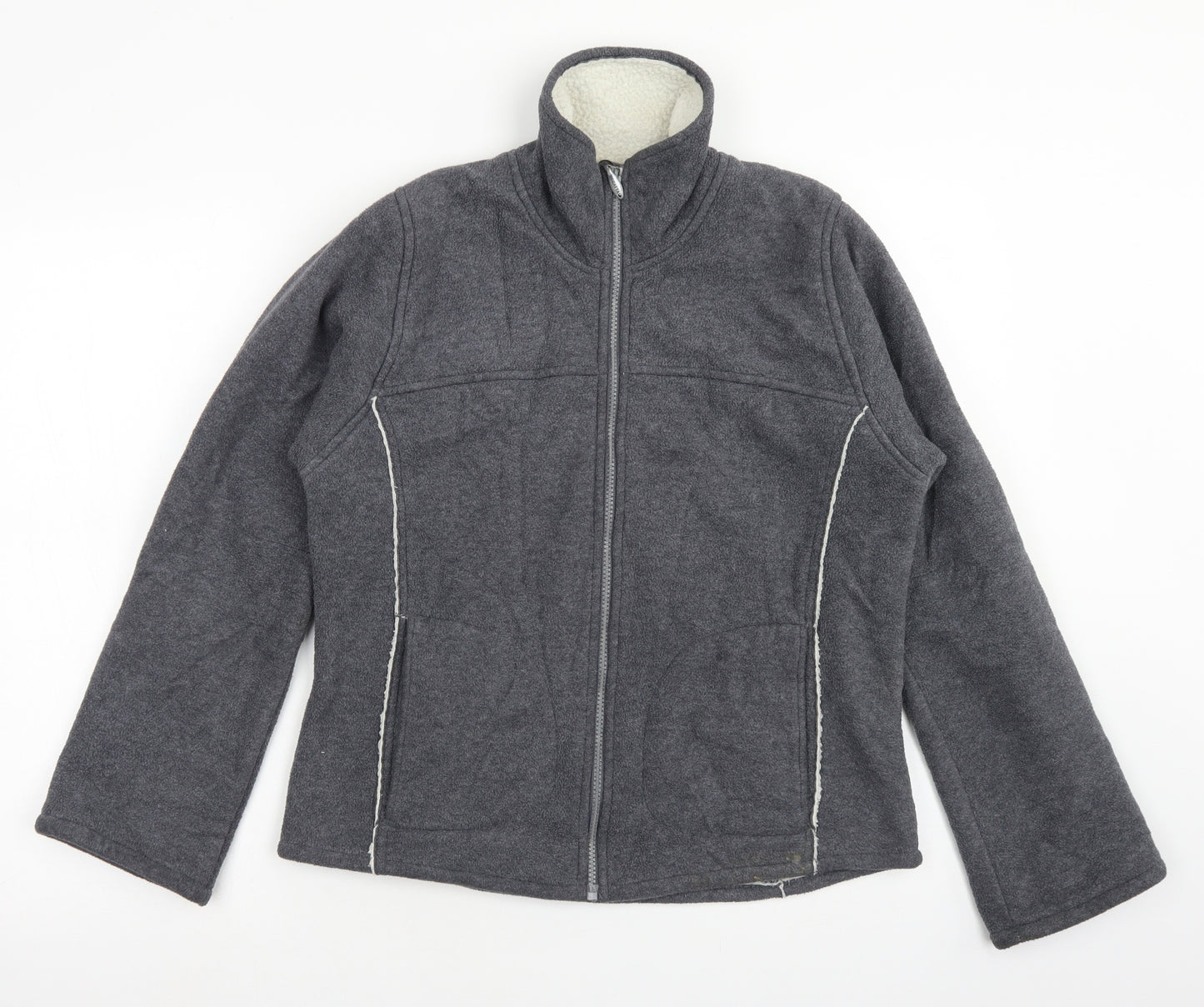 Regatta Womens Grey  Polyester Full Zip Sweatshirt Size 12  Zip