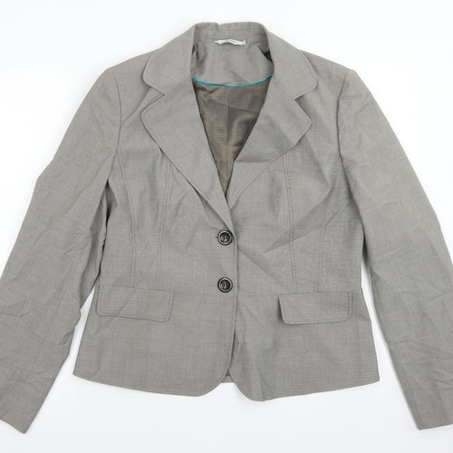 George Womens Grey  Polyester Jacket Blazer Size 14
