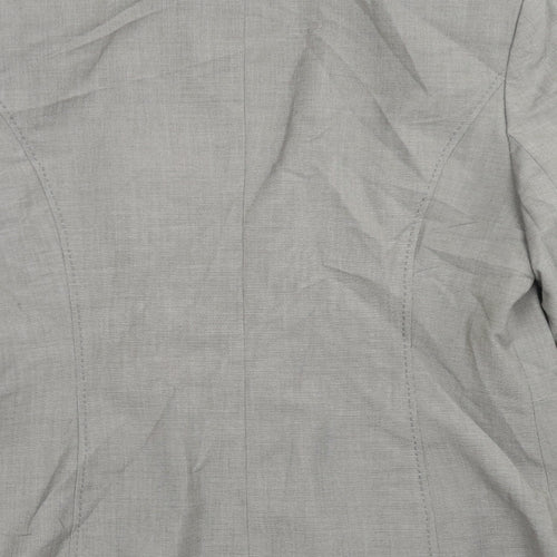 George Womens Grey  Polyester Jacket Blazer Size 14