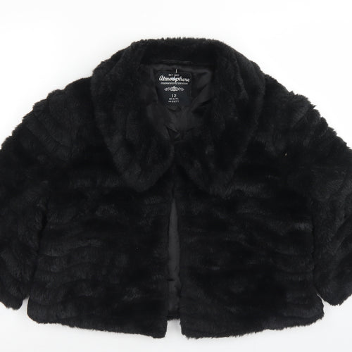 Atmosphere Womens Black   Jacket  Size S  Hook & Eye