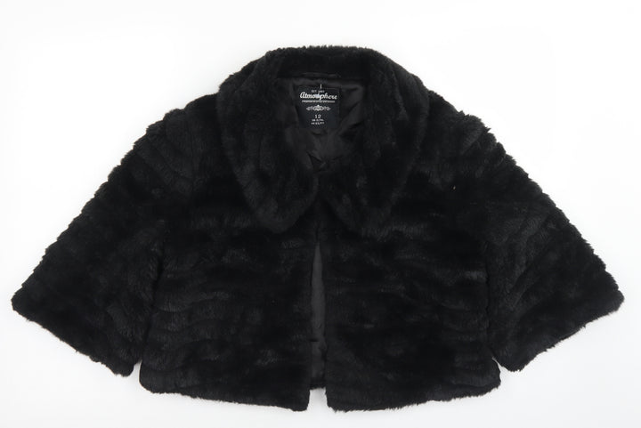Atmosphere Womens Black   Jacket  Size S  Hook & Eye