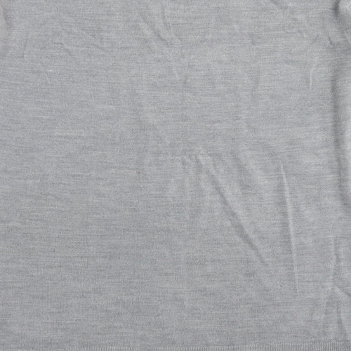 Burton Mens Grey V-Neck  Acrylic Pullover Jumper Size L