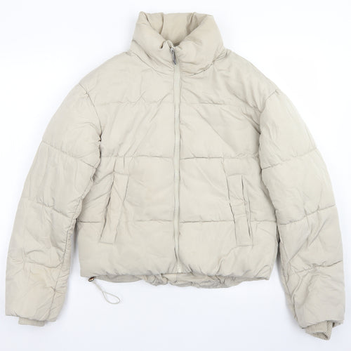 Primark Womens Beige   Puffer Jacket Coat Size 2XS  Zip