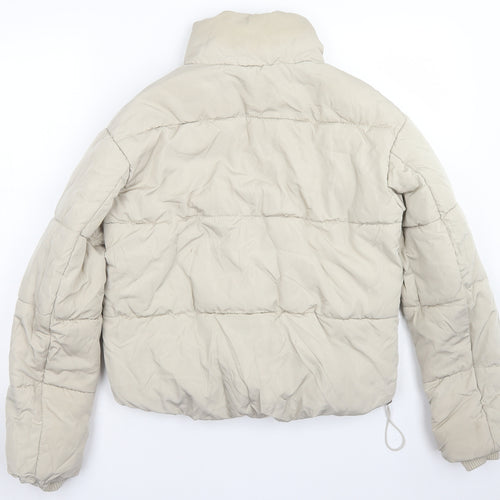 Primark Womens Beige   Puffer Jacket Coat Size 2XS  Zip