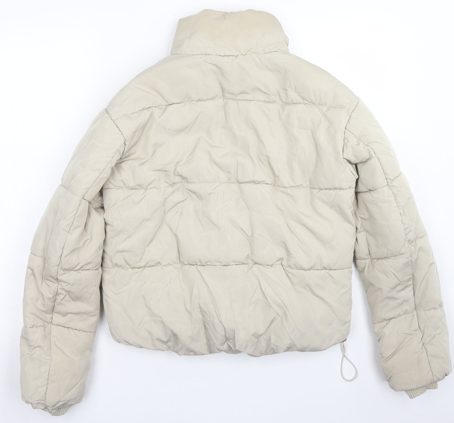 Primark Womens Beige   Puffer Jacket Coat Size 2XS  Zip