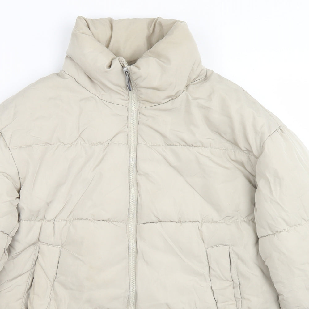 Cream Jackets Primark Primark Womens Beige Puffer Jacket Coat Size