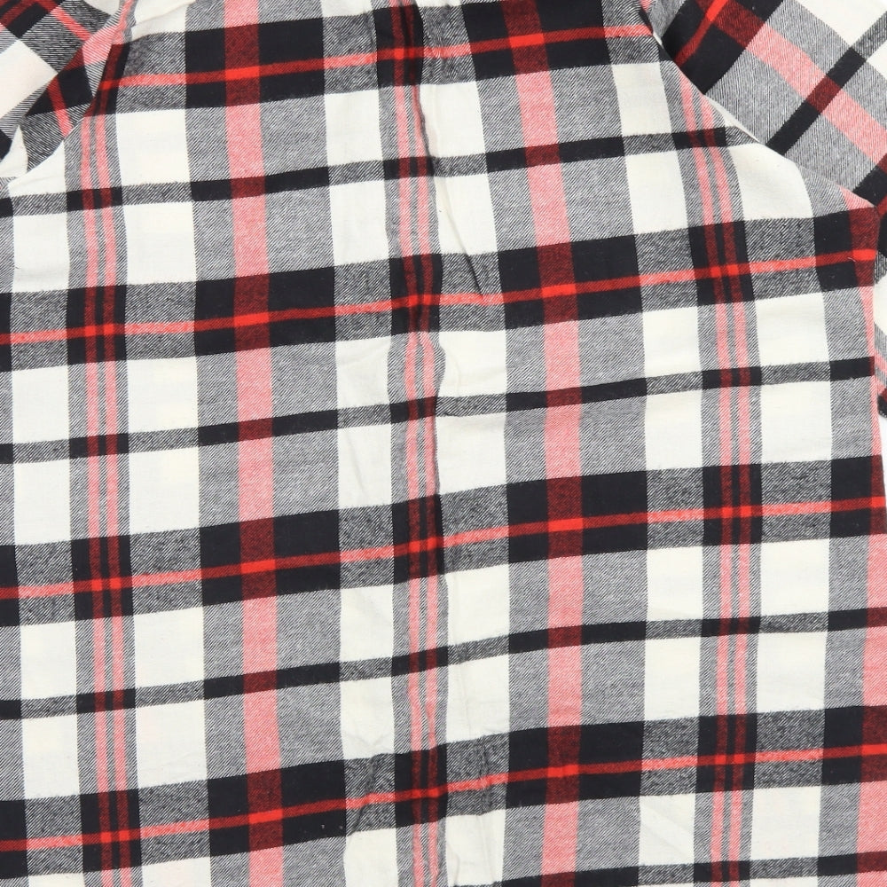 Argos Womens Red Plaid Cotton Top Nightshirt Size 16  Button - Minnie Mouse