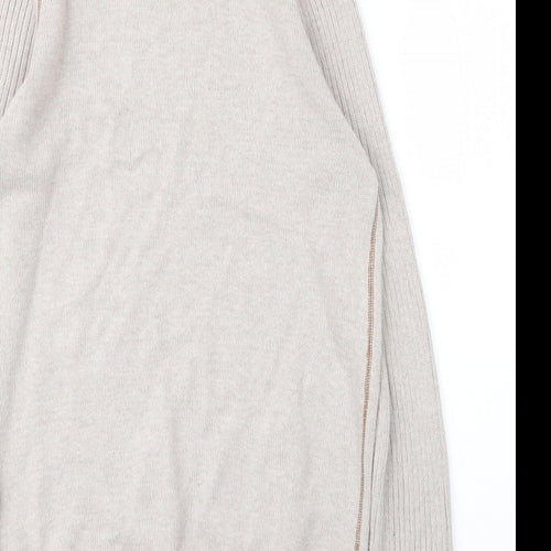 River Island Mens Beige Round Neck  Cotton Pullover Jumper Size S