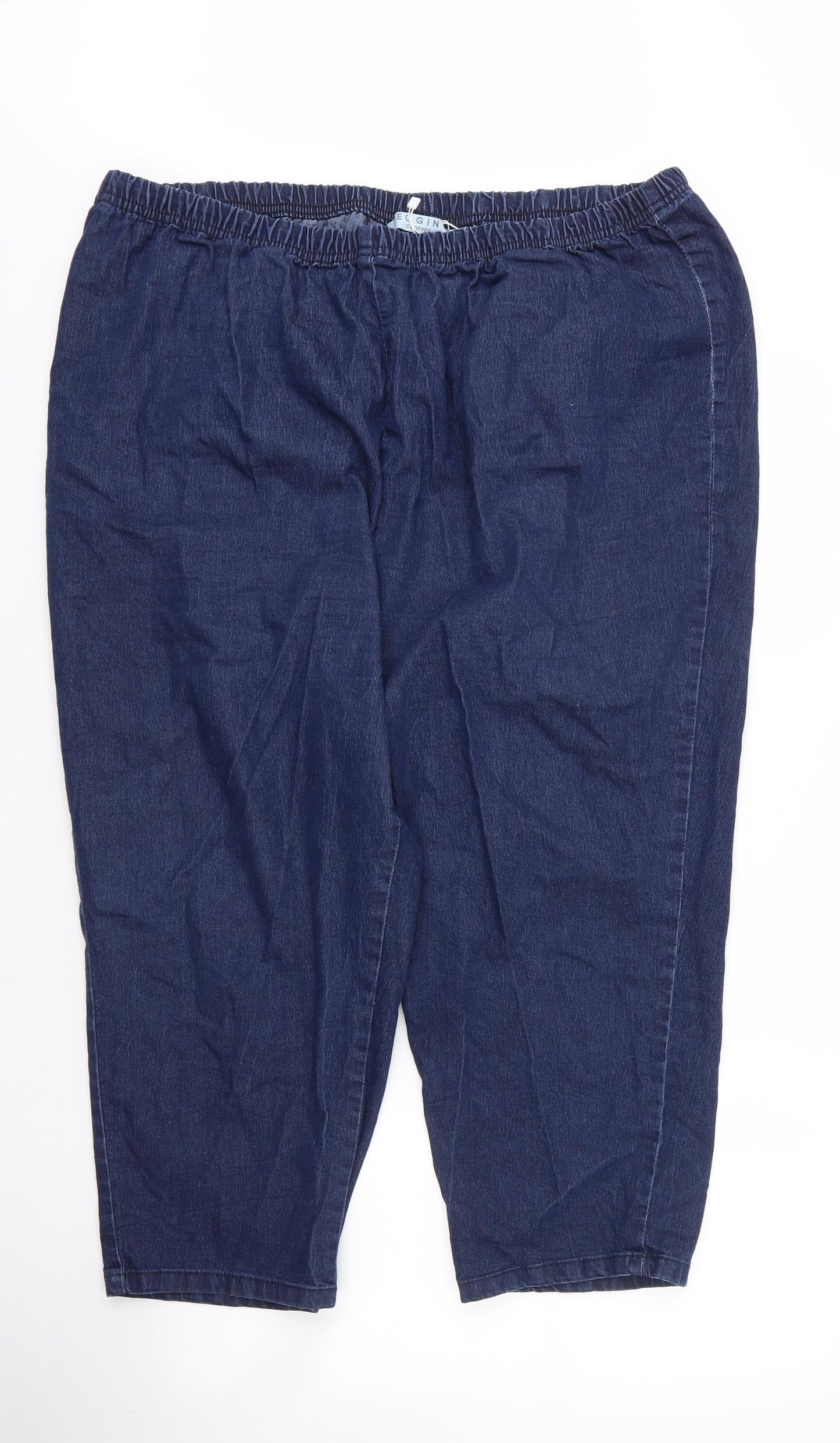 Anthology Womens Blue  Cotton Capri Jeans Size 28 L21 in Regular