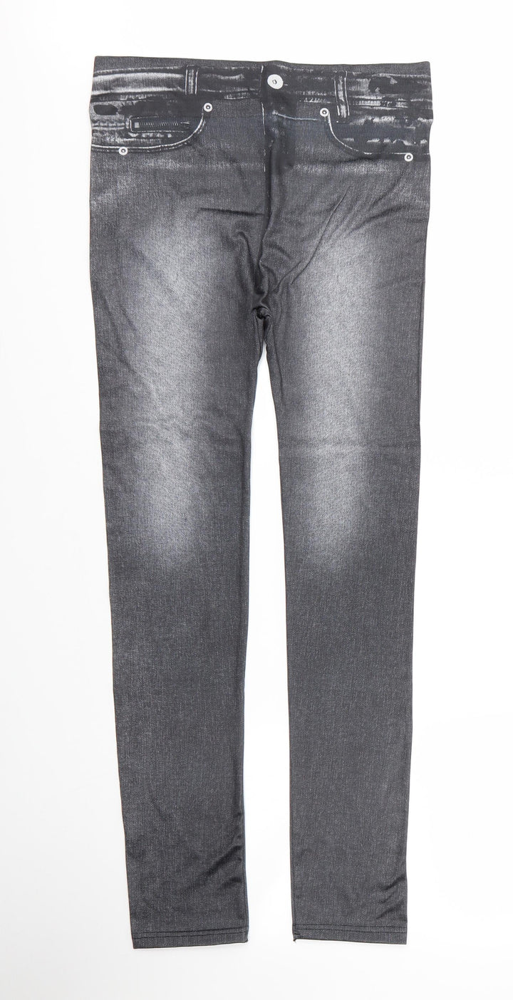 Jegging Womens Grey Polyester Carrot Leggings Size 2XL L29 in