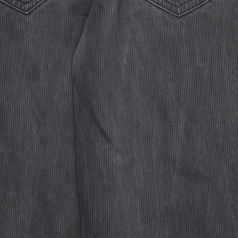 Armando Mens Grey  Cotton Straight Jeans Size 32 in L32 in Regular Zip