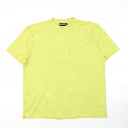 Zantos Mens Green  Cotton  T-Shirt Size XL Round Neck