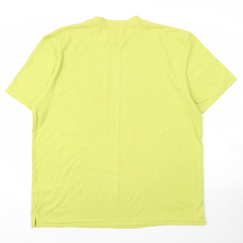 Zantos Mens Green  Cotton  T-Shirt Size XL Round Neck