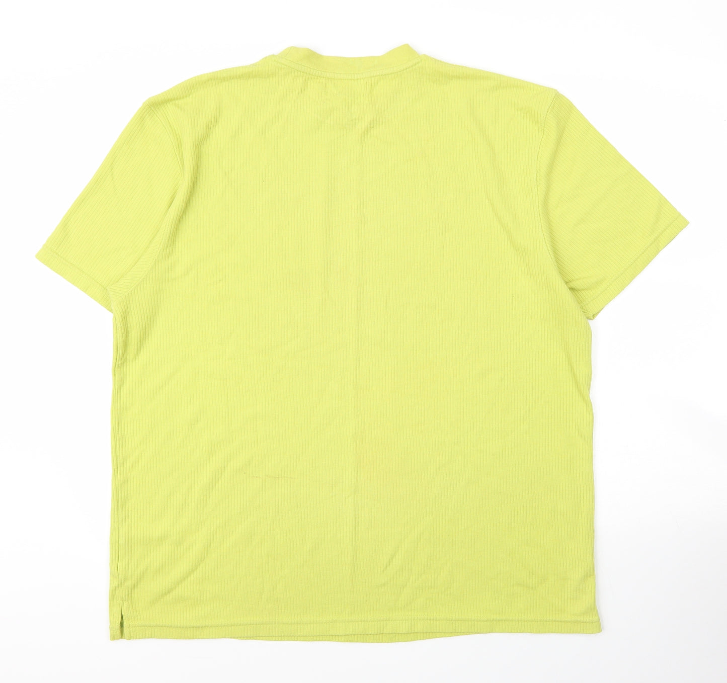 Zantos Mens Green  Cotton  T-Shirt Size XL Round Neck