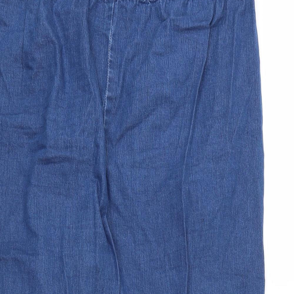 Anthology Womens Blue  Cotton Capri Jeans Size 28 L23 in Regular