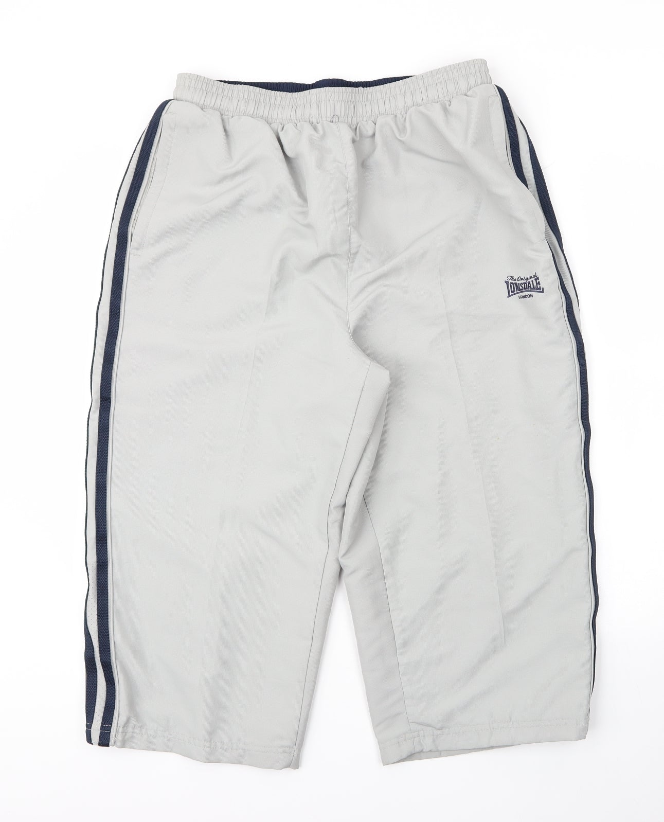Lonsdale Mens Grey  Polyester Cropped Trousers Size L L19 in Regular