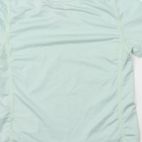H&M Girls Green  Polyester Basic T-Shirt Size 6 Years Round Neck