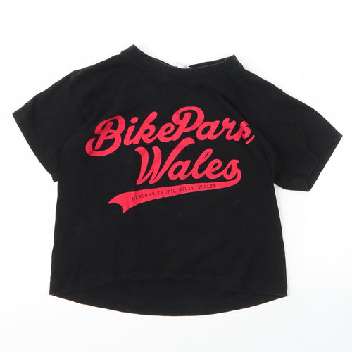B&C Boys Black  Cotton Basic T-Shirt Size 5 Years Round Neck
