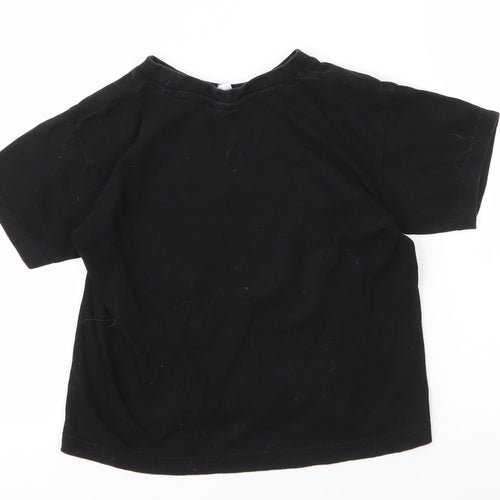 B&C Boys Black  Cotton Basic T-Shirt Size 5 Years Round Neck
