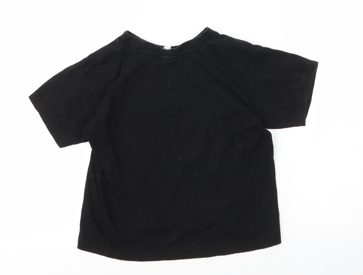 B&C Boys Black  Cotton Basic T-Shirt Size 5 Years Round Neck