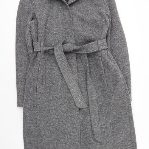 Warehouse Womens Grey   Overcoat Coat Size 14  Button
