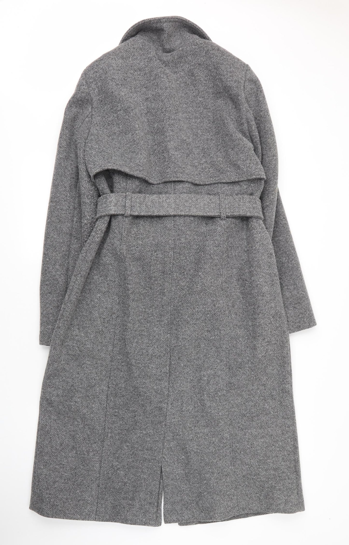 Warehouse Womens Grey   Overcoat Coat Size 14  Button